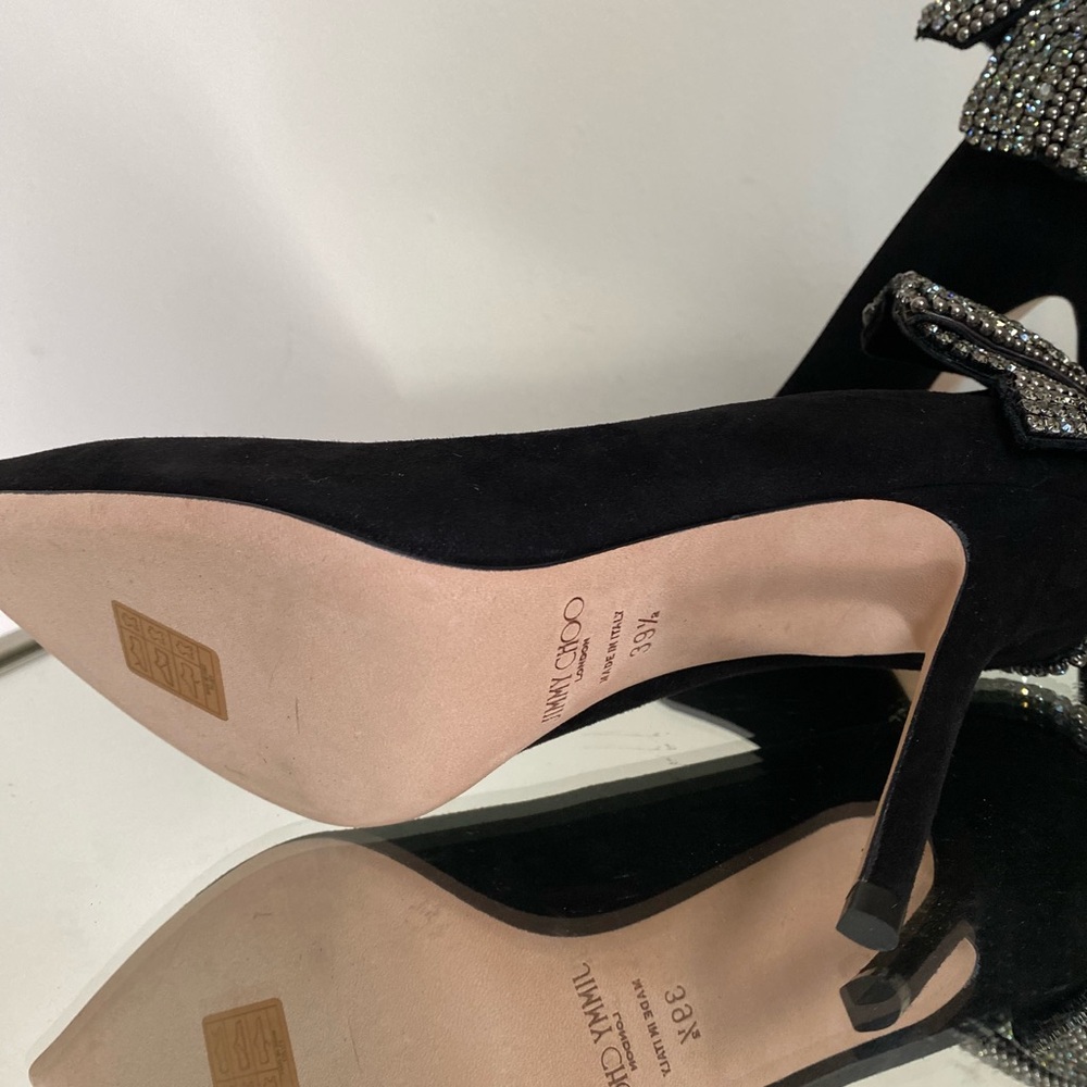 New JIMMY CHOO Love 100 embellished suede pumps $1,575 39.5 - Picture 10 of 15